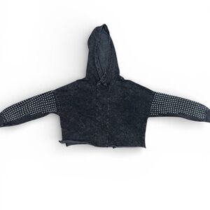 Black Studded Hoodie